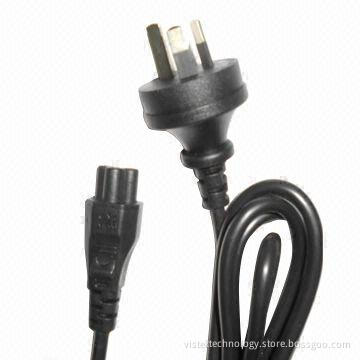 US 3-pin AC Power Cable, C7, Black, White, Orange or Customized